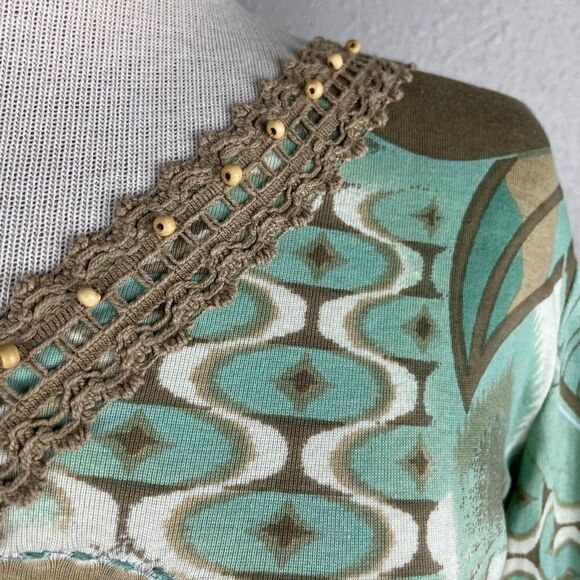 NWT Multiples 3/4 Sleeve Top Size M - Picture 3 of 10